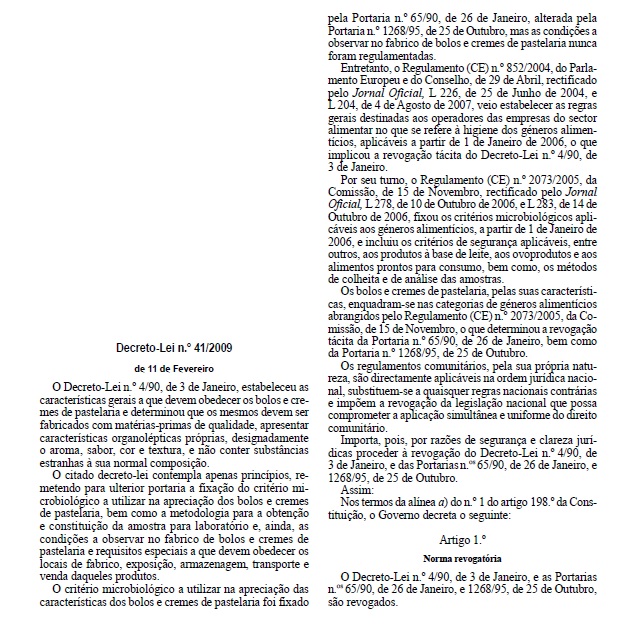 Decreto-Lei n.º 41/2009