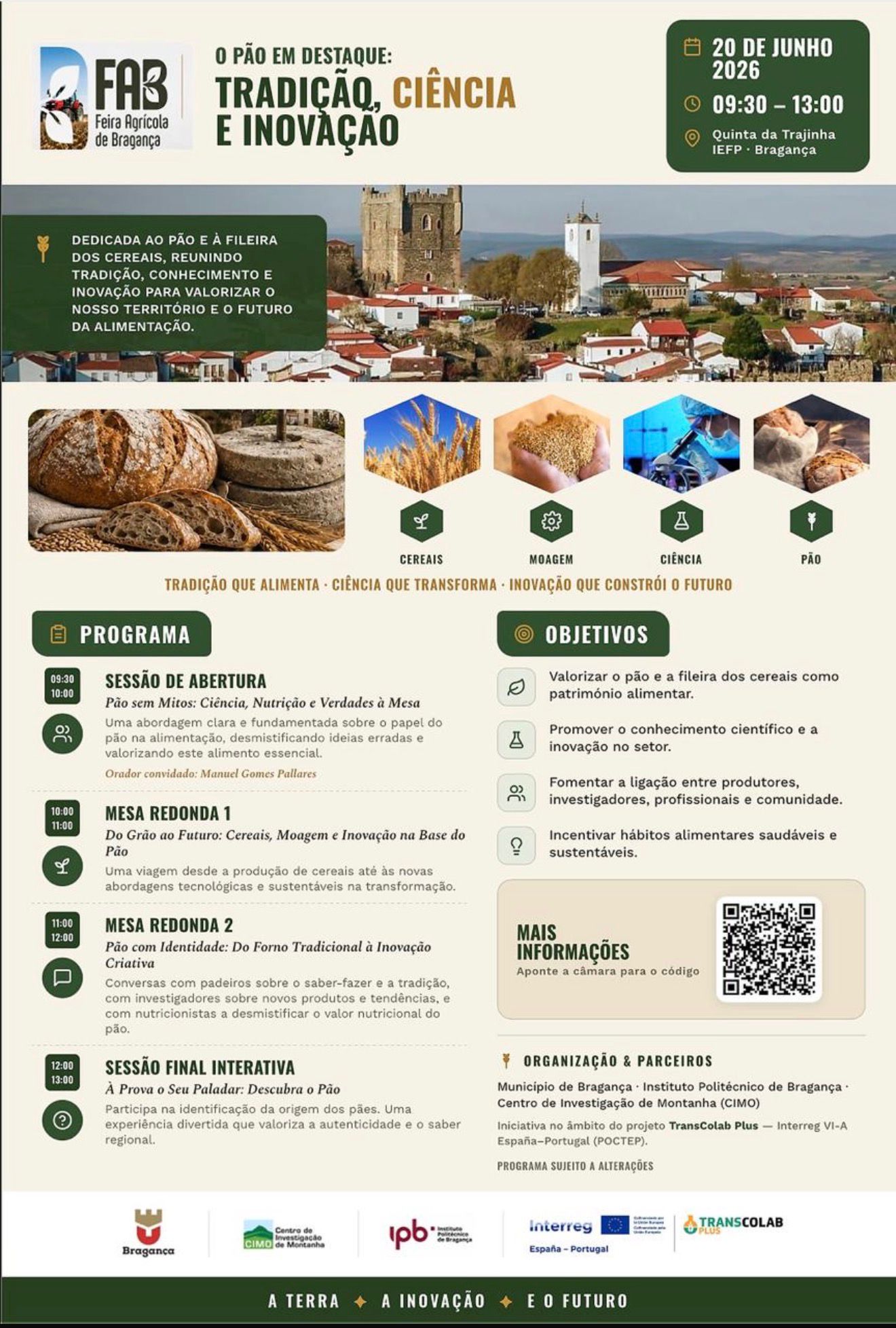 🌾🥖 Bragança debate o futuro do pão entre tradição, ciência e inovação