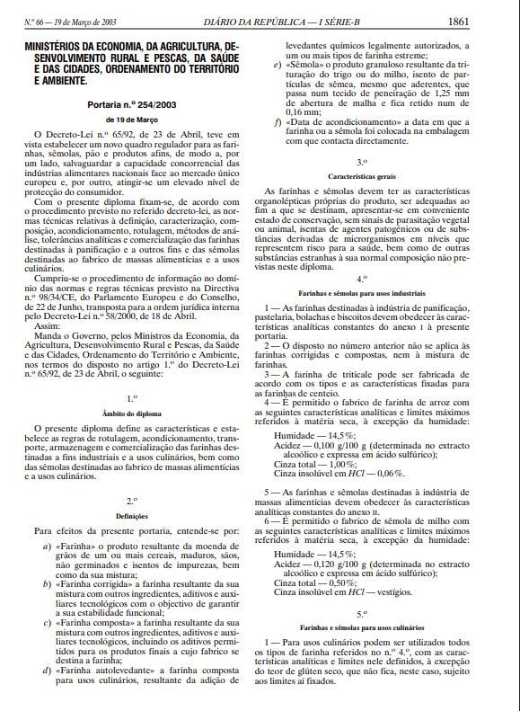 Portaria n.º 254/2003