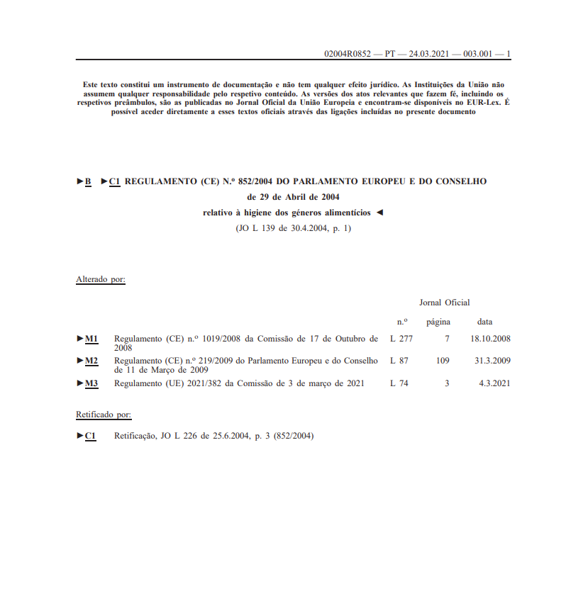 Regulamento 852/2004